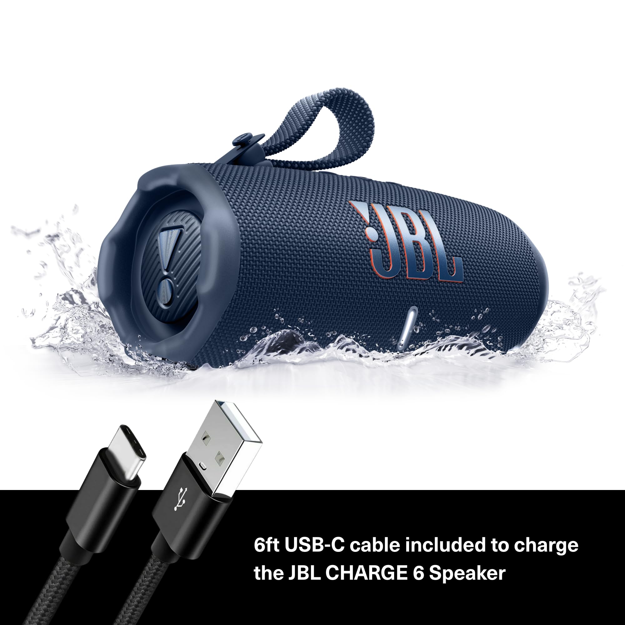 Amazon.com: JBL Charge 6 (Blue) + Bundle with USB-C Braided Cable