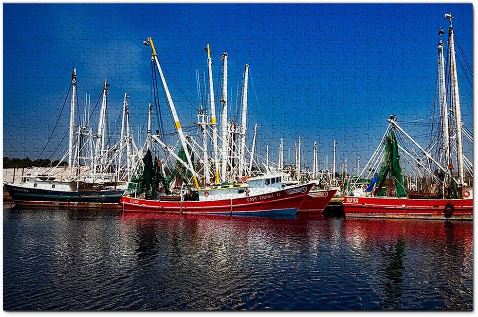 USA America Bayou La Batre Alabama Jigsaw Puzzle 1000 Piece Travel Souvenir Wooden