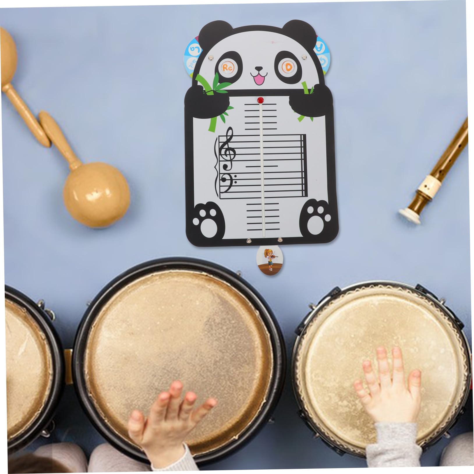 iplusmile Tableau D’Apprentissage Musical Panda pour Débutants, Tableau Blanc De Portée Musicale Portable, Fiches Éducatives De Notes Et Rythme, Outil Pédagogique Mobile pour École Et Maison