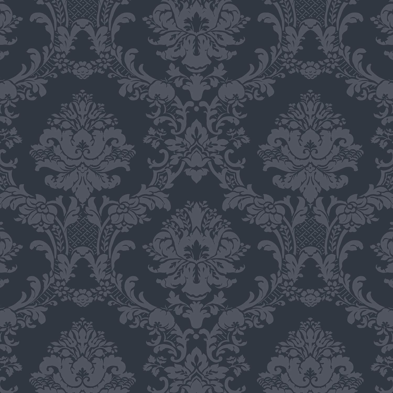 Norwall SB37912 Damask Prepasted Wallpaper, Blue