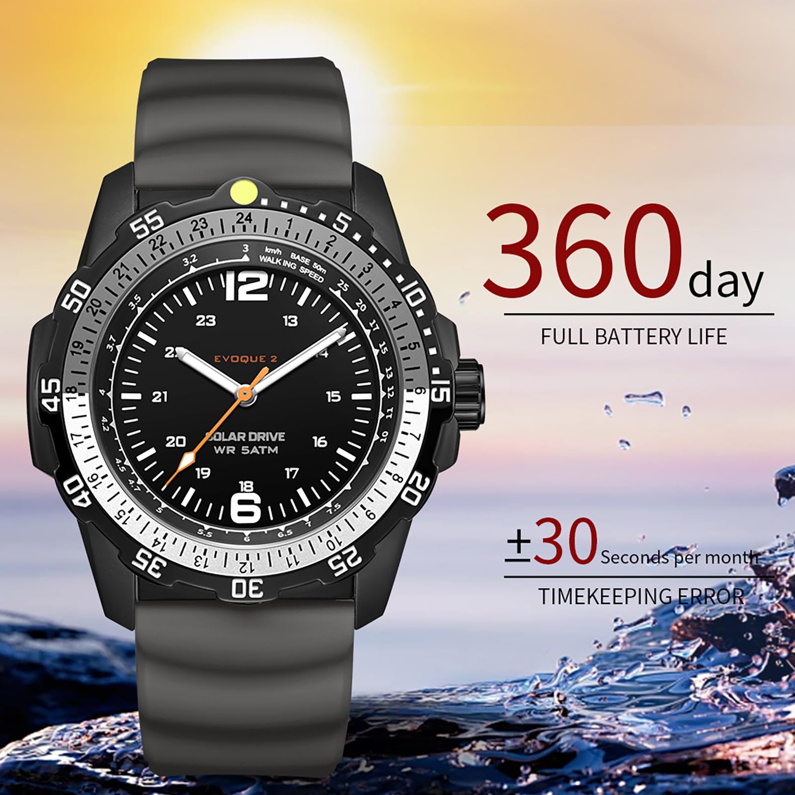 findtime Solar Uhren Herren Armbanduhr Tactical Watch Solaruhr 5ATM Wasserdicht Analog Designer Minimalistische Uhr Militär Silikonarmband Sportuhr