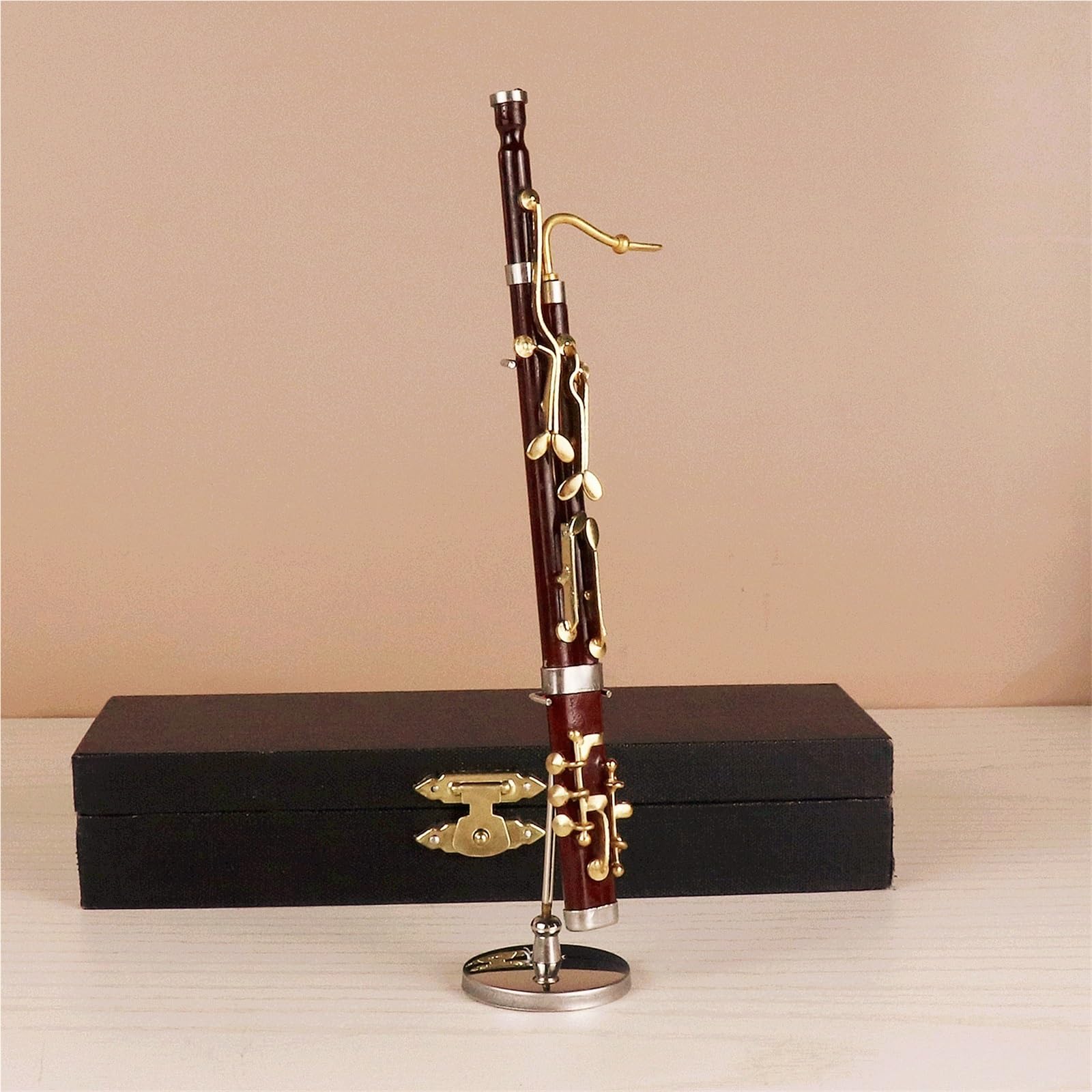 Ozdoba Na Instrument Czarny/złoty 10/15 Cm Model Fagotu Duży Model Instrumentu Dętego Dekoracja Domu(Red,15cm)