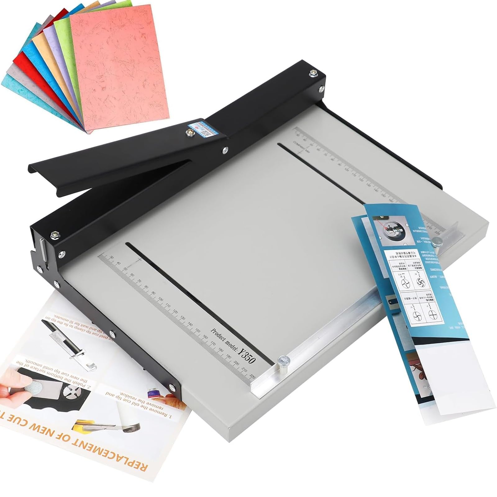 Manuelle Falzmaschine zum Papierfalten, robuster A3-Punktezähler mit 0,8 mm Rillentiefe, ideal für Bürohefte, Grußkarten und Fotopapiere