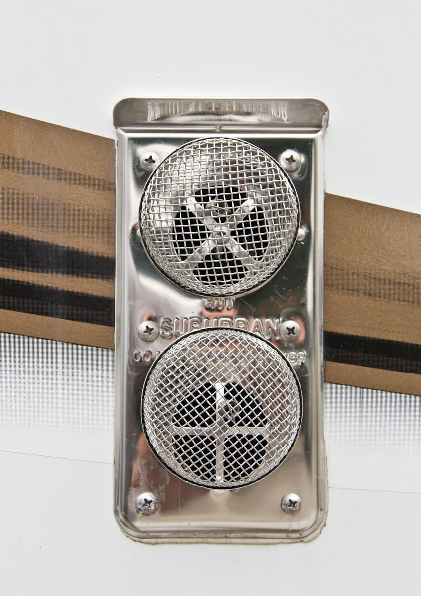 Camco Flying Insect Screen | Features a Heavy-Duty Stainless Steel Mesh Cover and Fits Most Duo-Therm and Suburban Furnace Vents (42141)