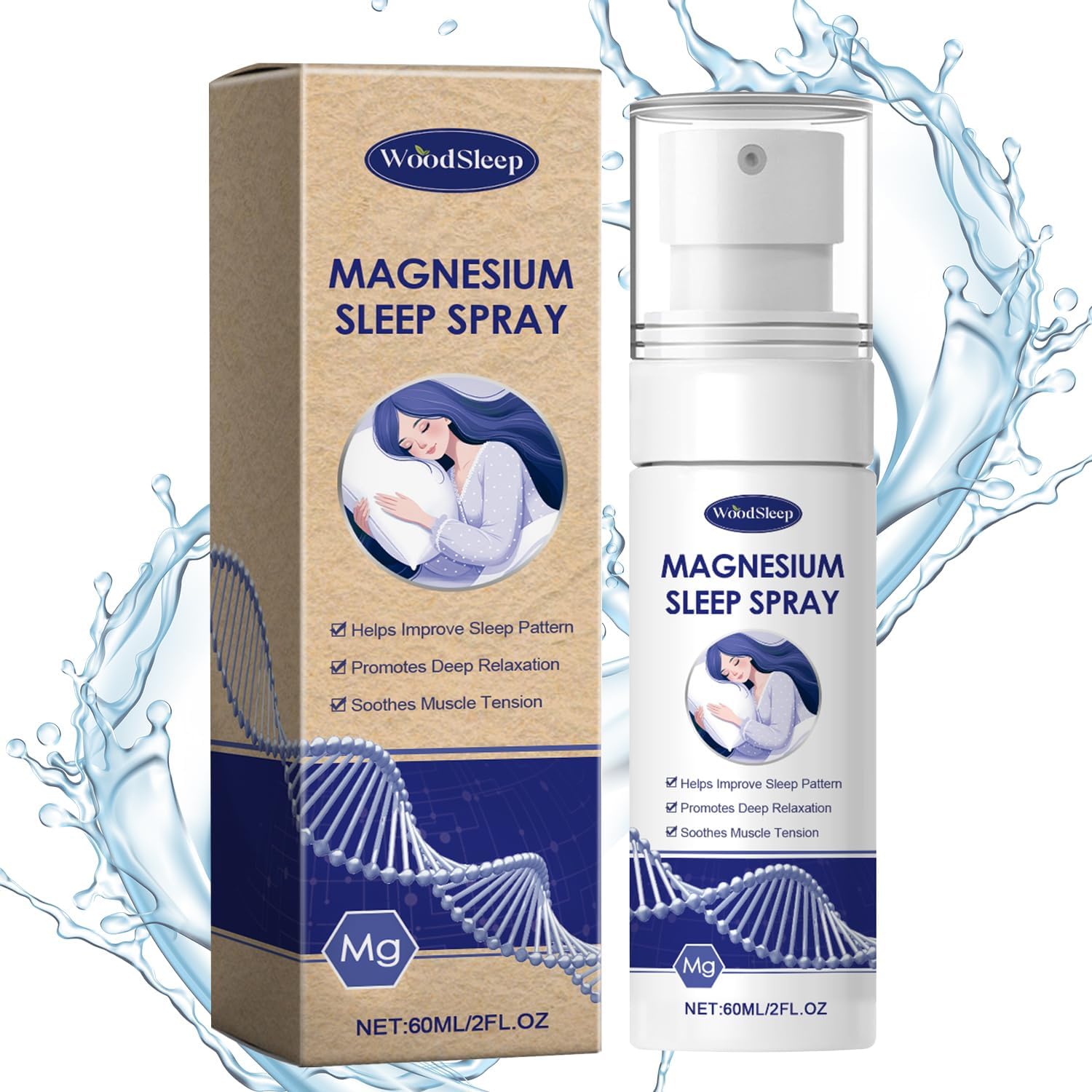TERRIFIMagnesium Sleep Spray, Pure Organic Natural Topical Spray for Body, Supports Muscle & Joint Health, Relieves Leg Cramps, Promotes Relaxation & Sleep, Free from Unhealthy Trace Minerals