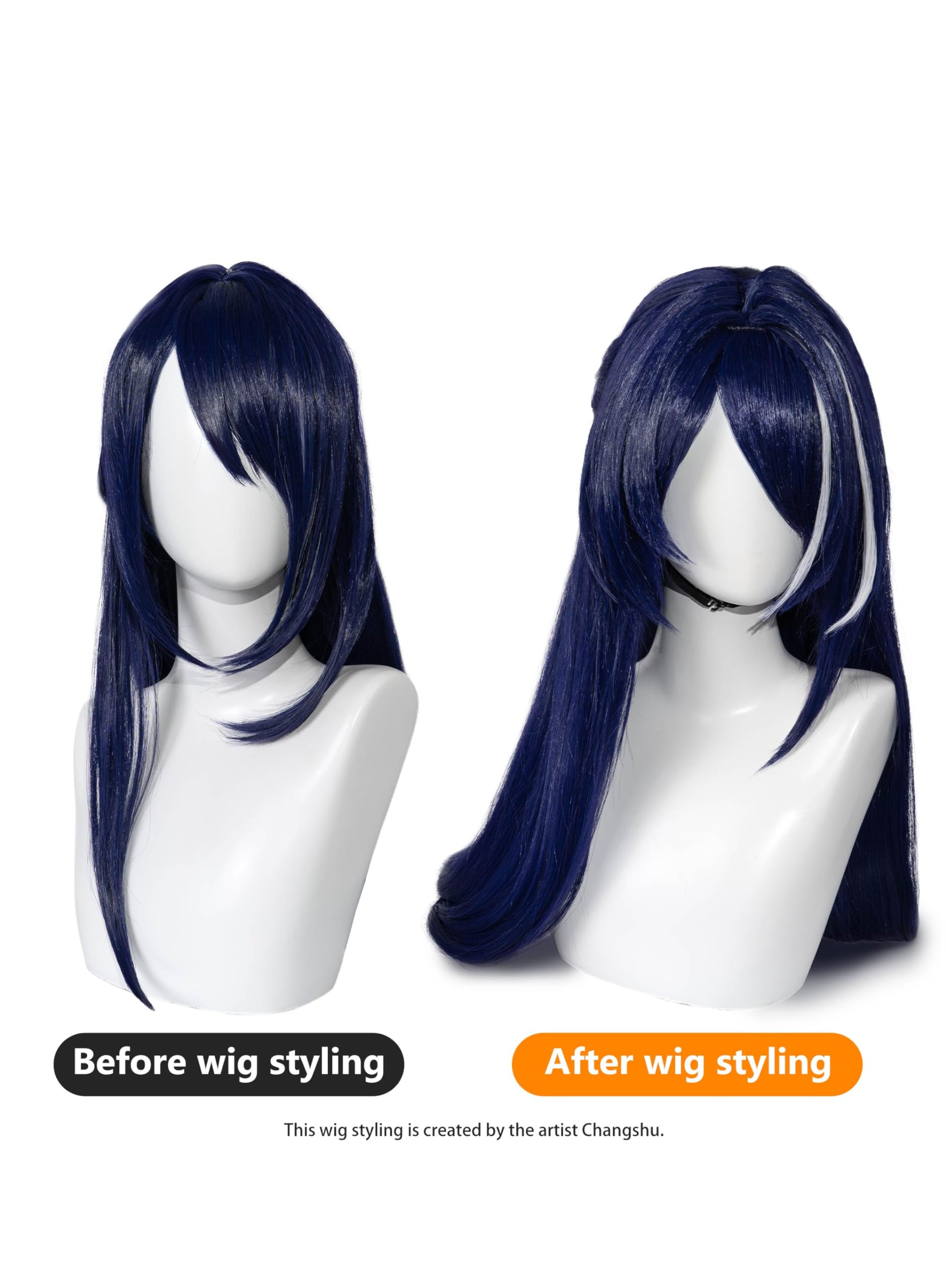 OSIAS Acheron Wig Purple Long Synthetic Heat Resistant Hair - Image 3
