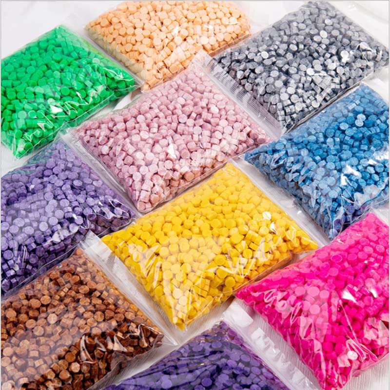 500g Vintage Ceralacca Tablet Pillola Perline Busta Sigillo di Cera Sticks per Busta Sigillo di Cera di Nozze Antiche Ceralacca-Oro Verde