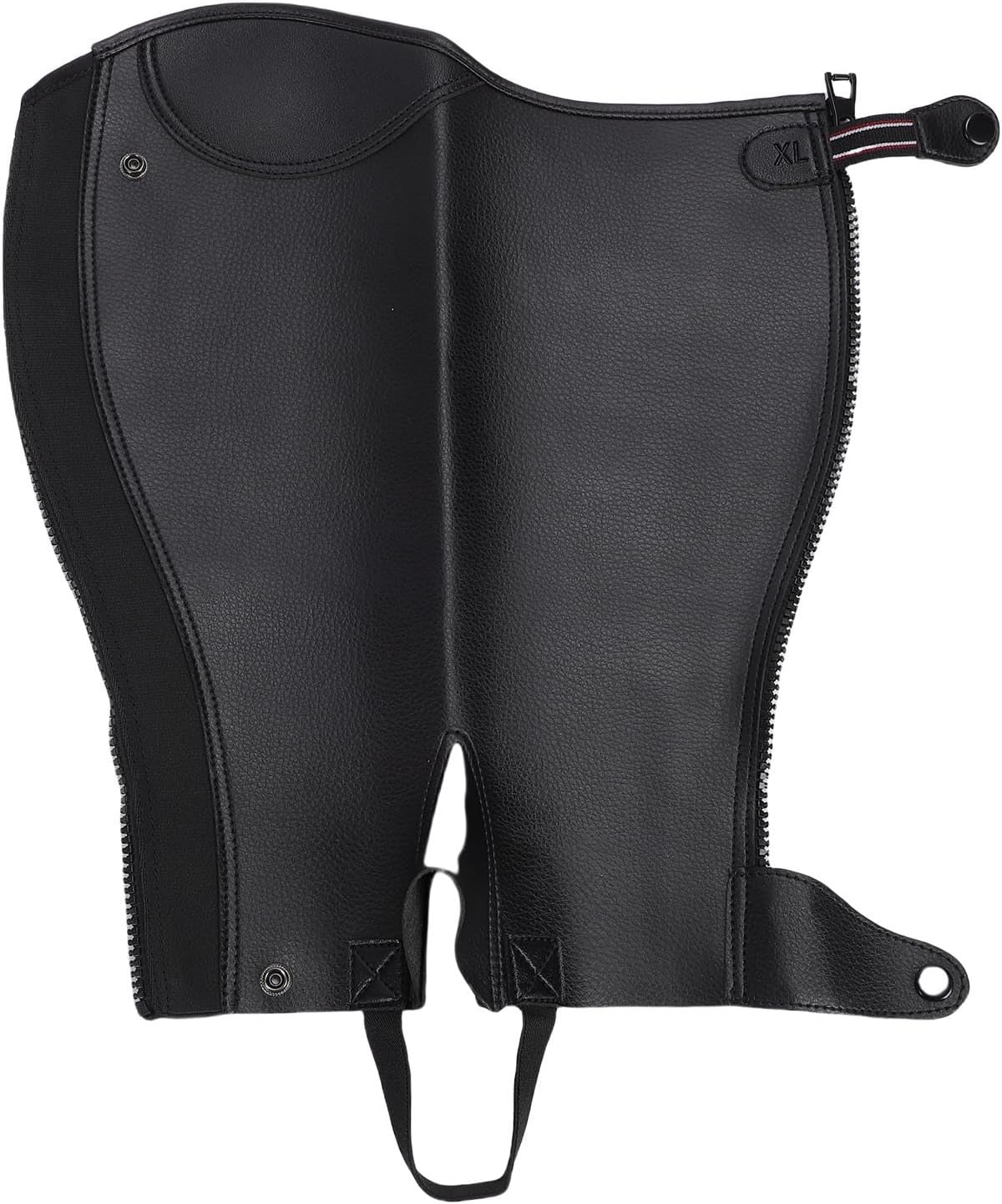 Generic アダルトエクエストリアンハーフチャップ、ユニセックスジップアップ乗馬ハーフチャップ、保護合成革ハーフチャップス、ジッ