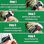 Emergency First Aid Quick Release Tourniquet, 2pcs One-Handed Operation Hemostatic Bandage for Outdoor, Hiking, Camping, Survival
