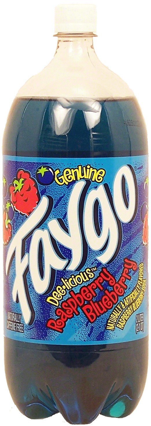 Faygo Raspberry Blueberry Soda Pop, 2-liter plastic bottle