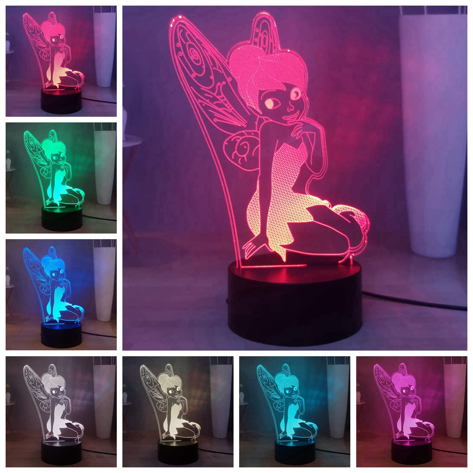 ティンカーベル　LEDライト　ルームランプ Amazon.co.jp : Laysinly ティンカーベル 3Dナイトライト