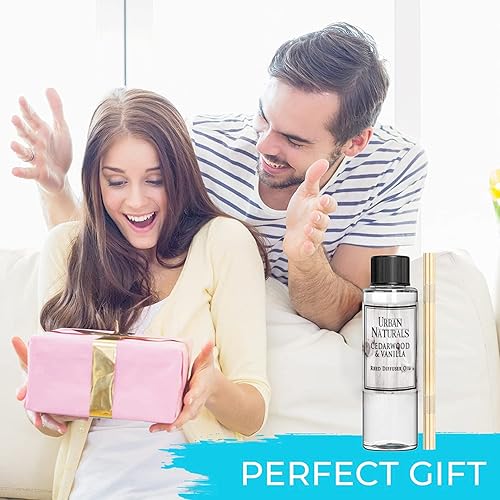 Miniatura 156 de Urban Naturals Reed Diffuser Oil Refill Ocean Mist Sea Salt with Salt Spray, Violet Leaf, Sea Grass, Driftwood 8 oz + Free Reed Sticks, Made in The