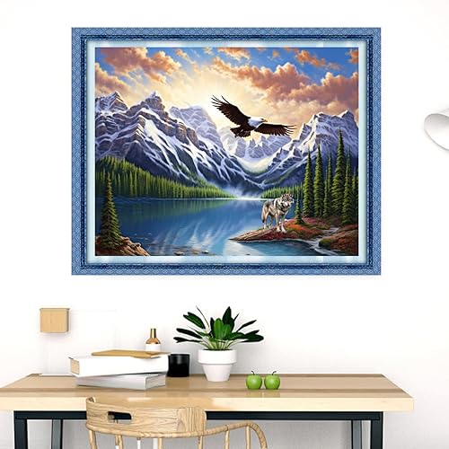 Miniatura 60 de Dimensean Kits de punto de cruz estampados, gama completa de patrones de bordado, kits de iniciación para principiantes, adultos o niños, kits