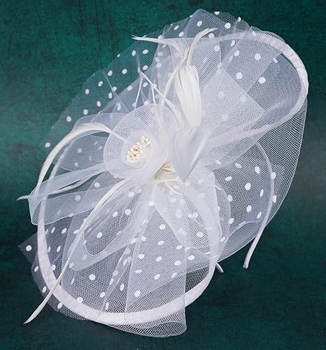 Miniatura 4 de Sombreros para mujer, estilo de los años 50, tocados con velo y flor, para cóctel, boda, fiesta de té, iglesia, sombrero de derbi