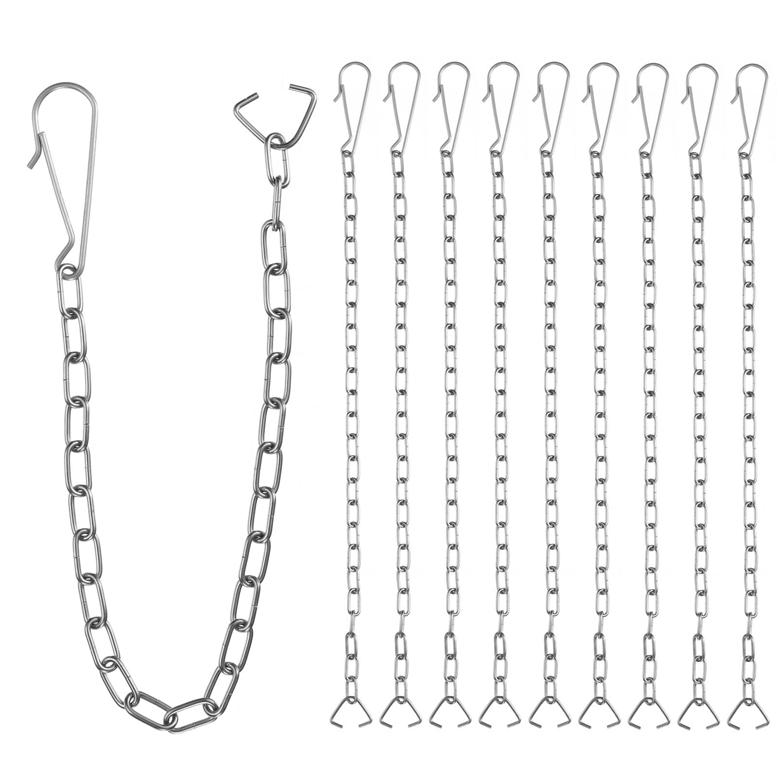 Chaîne de toilette en acier inoxydable uxcell lot de 10 de 24,9 cm