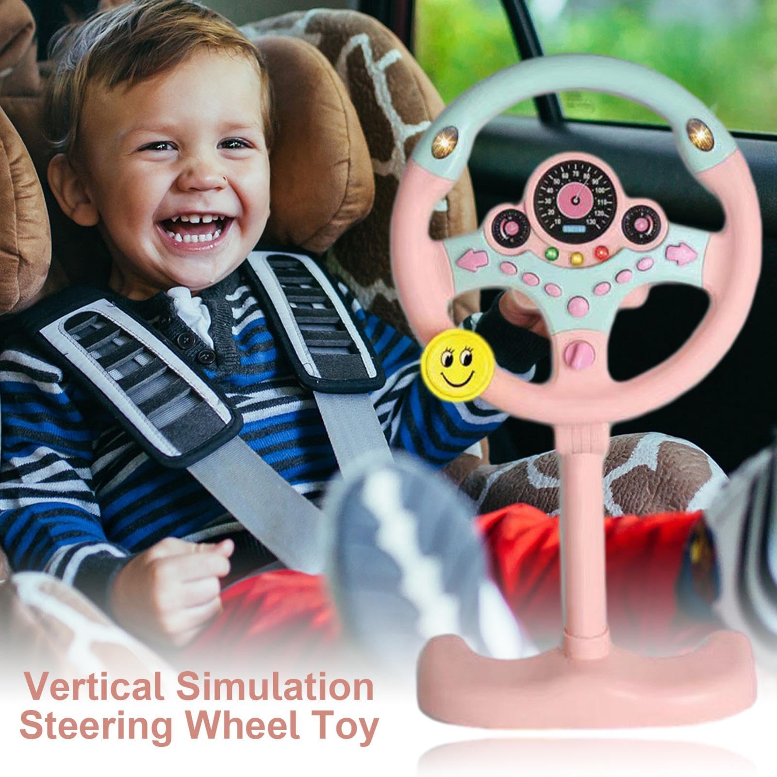 Lenkrad Kinder Spielzeug, Simulation Fahren Lenkrad Spielzeug Auto Spielzeug Für Kinder, Spielzeug Lenkrad Für Auto Rücksitz, Spielzeug Lenkrad Beifahrer