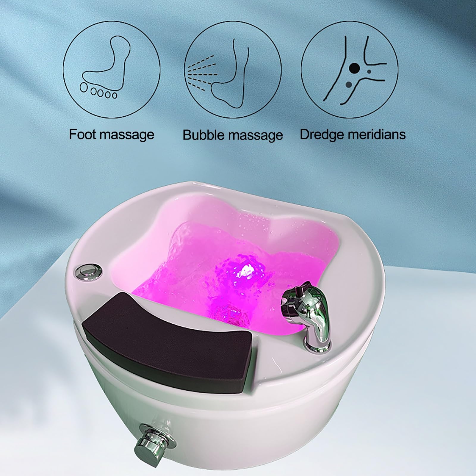Spa kąpiel stóp pedicure dom spa pedicure wanna regulowana temperatura z pedicure podnóżek i masaż kolorowa lampa poprawia krążenie krwi