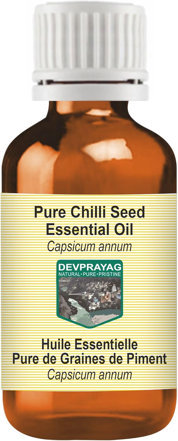 Pure Chilli Seed Essential Oil (Capsicum annum) Steam Distilled 100ml (3.38 oz)
