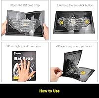 Vista 6 de 12-Pack Extra Wide Rat Traps, Heavy Duty Glue Traps for Mice & Rats - Eco-Friendly Indoor Pest Control, Tunnel Design Rat Trap with Super Sticky