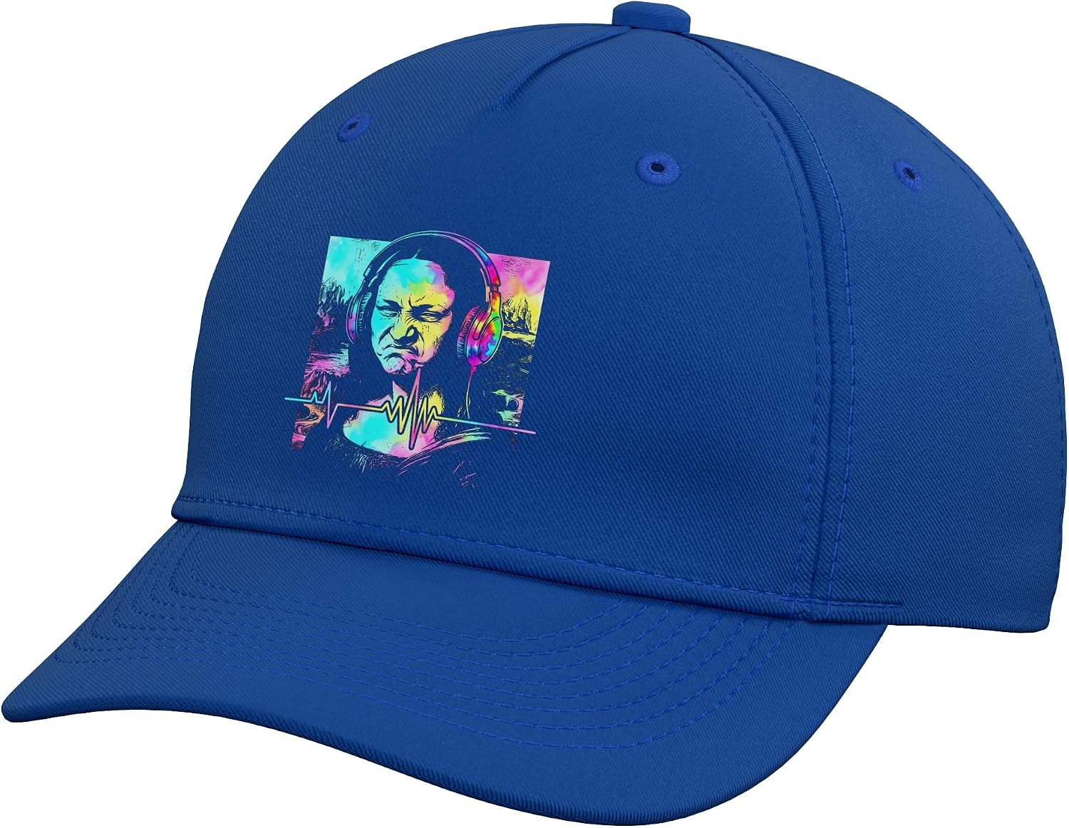 Mona Lisa Tshirt Headphones Bass Funny Music Producers DJ Adjustable Baseball Hat