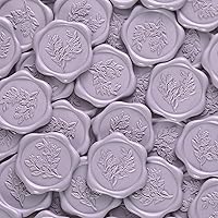 Vista 12 de UNIQOOO Calcomanías de sello de cera, calcomanías de sello de invitación de boda de rama de olivo, 100 calcomanías autoadhesivas Prosecco Metallic