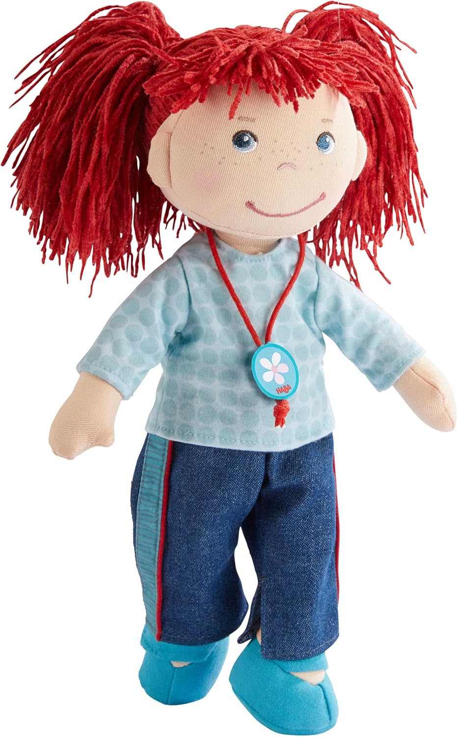 HABA Dress Set Jeans - Denim Pants and Blue Shirt 12" Soft Dolls