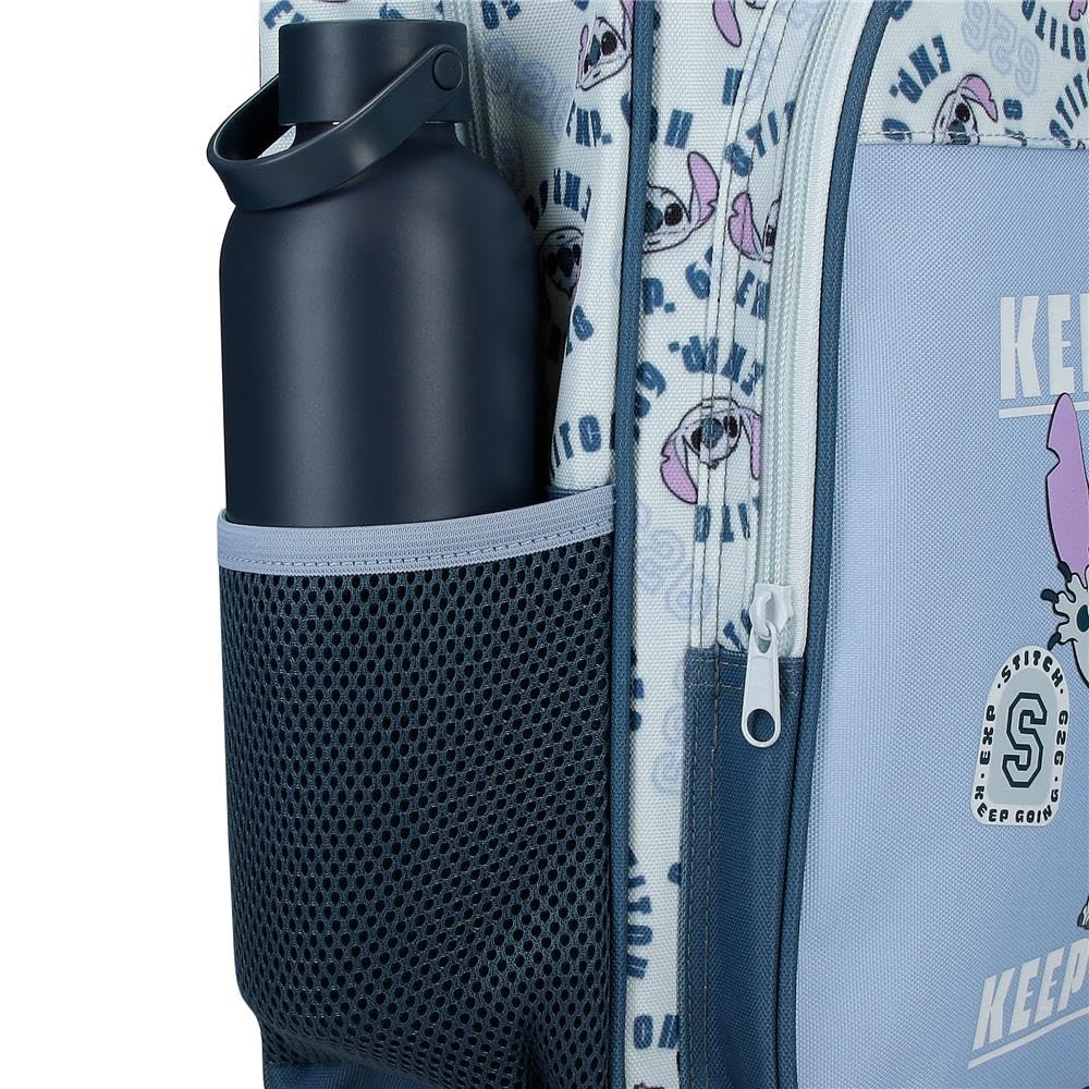 Joumma Disney Stitch Keep Going Mochila 2 Ruedas Azul 32x45x21 cm Poliéster 30,24L