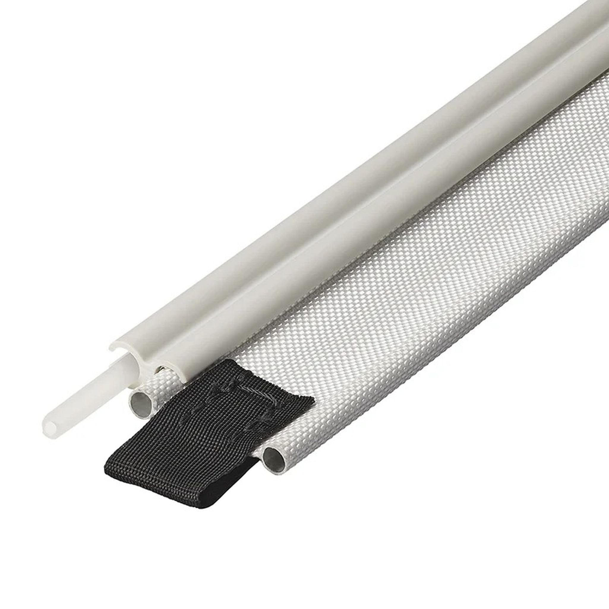 Markiza - 3-częściowy zestaw do przyczep kempingowych i przedsionków namiotowych z paskami kopułowymi 270 x 4 cm, 3 x listwa PCW o długości 90 cm, 4 x taśma do mocowania na szynie kedrowej