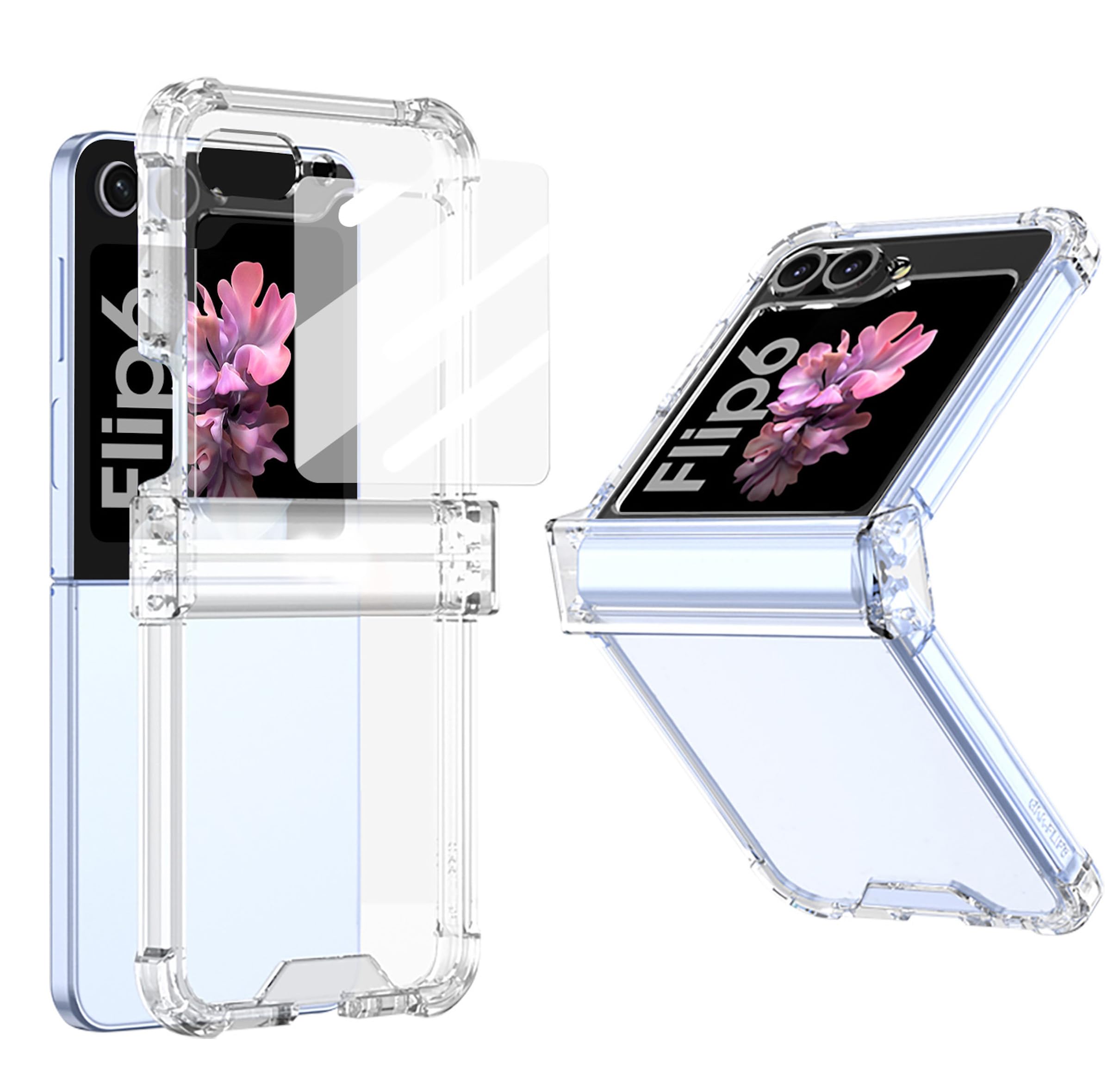 BOUNCEBACK Transparent Shockproof Hinge Cover Case for Samsung Galaxy Z Flip6 / Galaxy Flip 6 Case Cover - (Clear |Rubber) (B0D9P4X8D2) Amazon Price History, Amazon Price Tracker