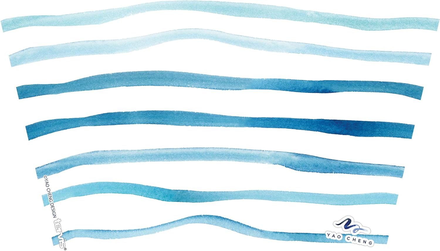 Tervis Yao Cheng Sea Stripe Made in USA Double Walled Insulated Tumbler Travel Cup Keeps Drinks Cold & Hot, 16oz, Classic - Image 2