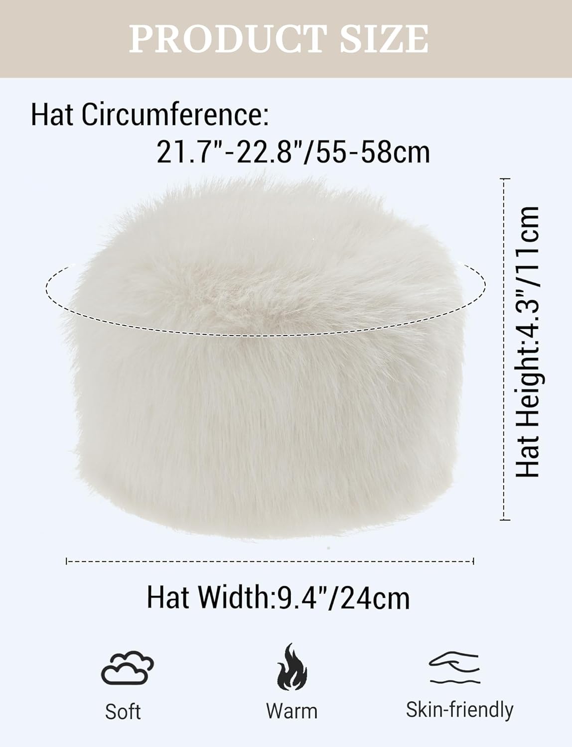 FEOYA Women's Faux Fur Bucket Hat Fluffy Winter Warm Hat Soft Fisherman Hats Fashion Fuzzy Bucket Hats - Image 6