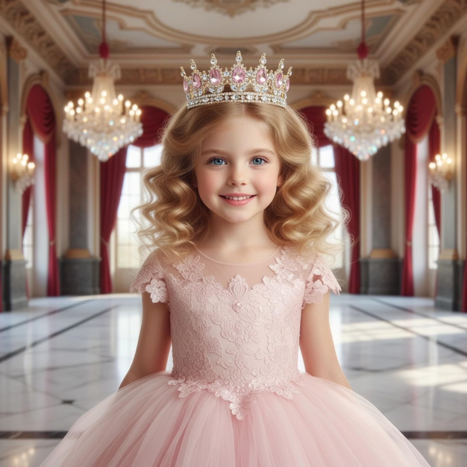 Corona dorata, elegante e scintillante, per donne e ragazze, corona della principessa di tiara, corona di principessa, corona di compleanno, corona di compleanno per adulti