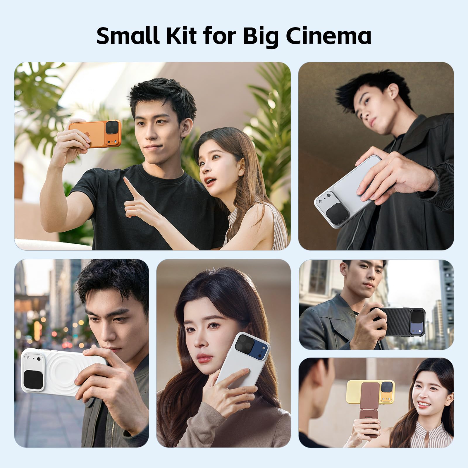 SMALLRIG Square ND & Black Mist Filter Kit für iPhone 17 Pro Max, Magnetische Objektivfilter mit Basishalterung, Black Mist Diffusion 1/4 Filter/ND2/ND4/ND8/ND16/ND32, 6er-Pack, Blau – 6076