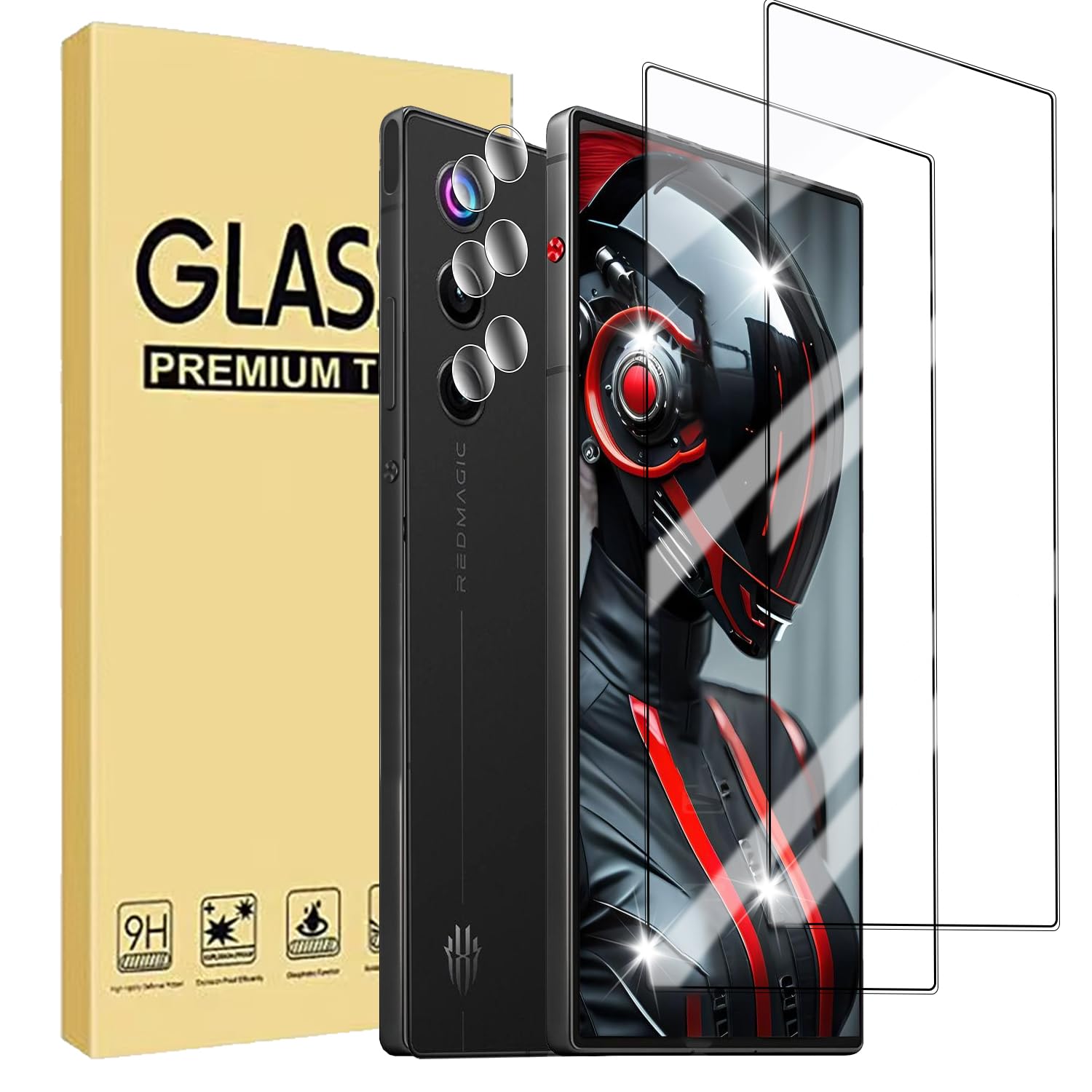 Amazon.co.jp: 【8枚入り】For RedMagic 10 Air 用 レンズ保護フィルム