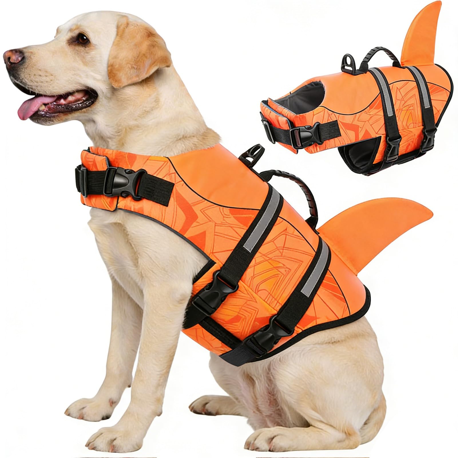 CITÉTOILE Hund Schwimmweste Hai für Kleine Mittlere und Große Hunde
