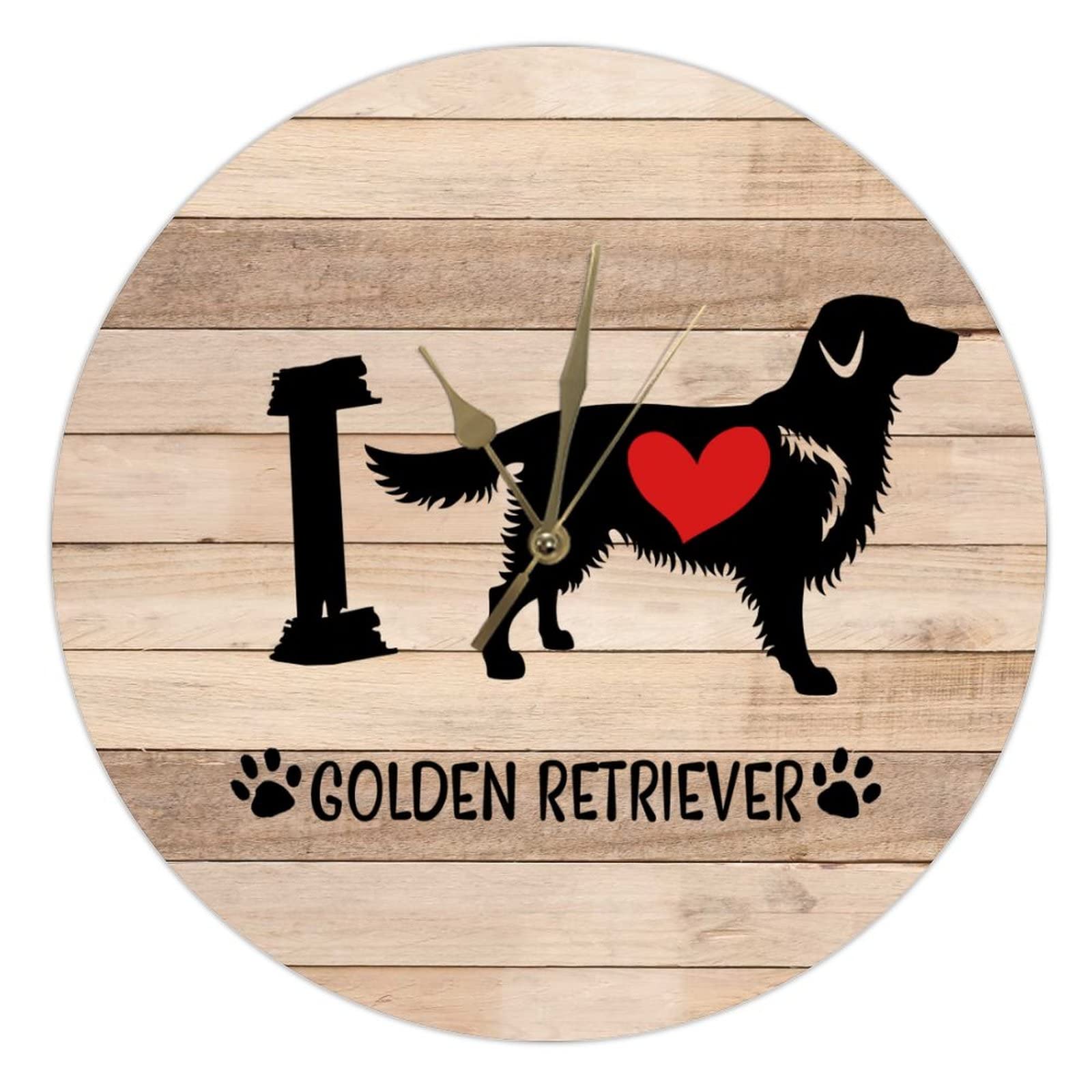 Horloge murale en bois vintage grande taille idée cadeau chien
