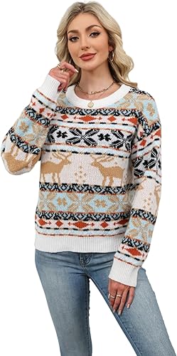 Aetosophis Ugly Christmas Sweater Women Funny Winter Warm Plus Size Christmas Sa