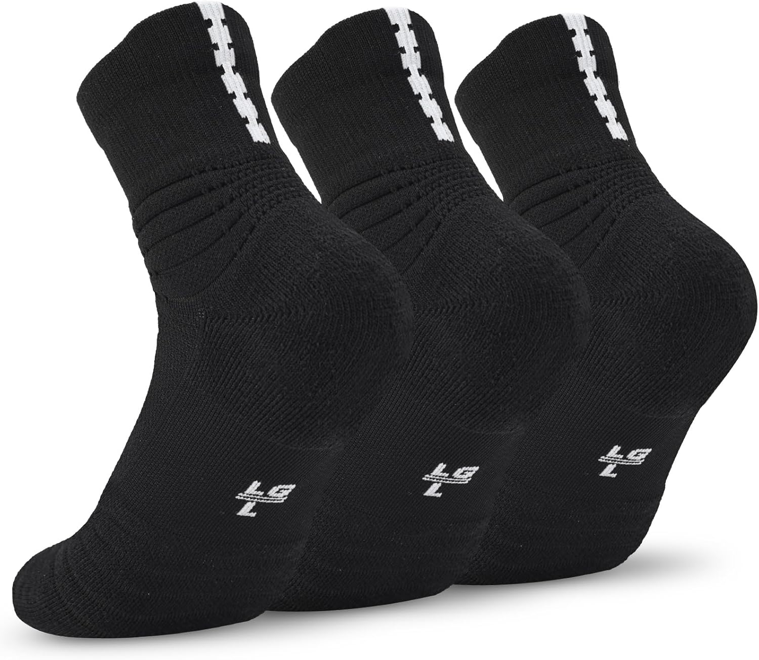 Basketball Socks for Men & Boys, Cushioned Athletic Sports Crew Socks for Youth Adult