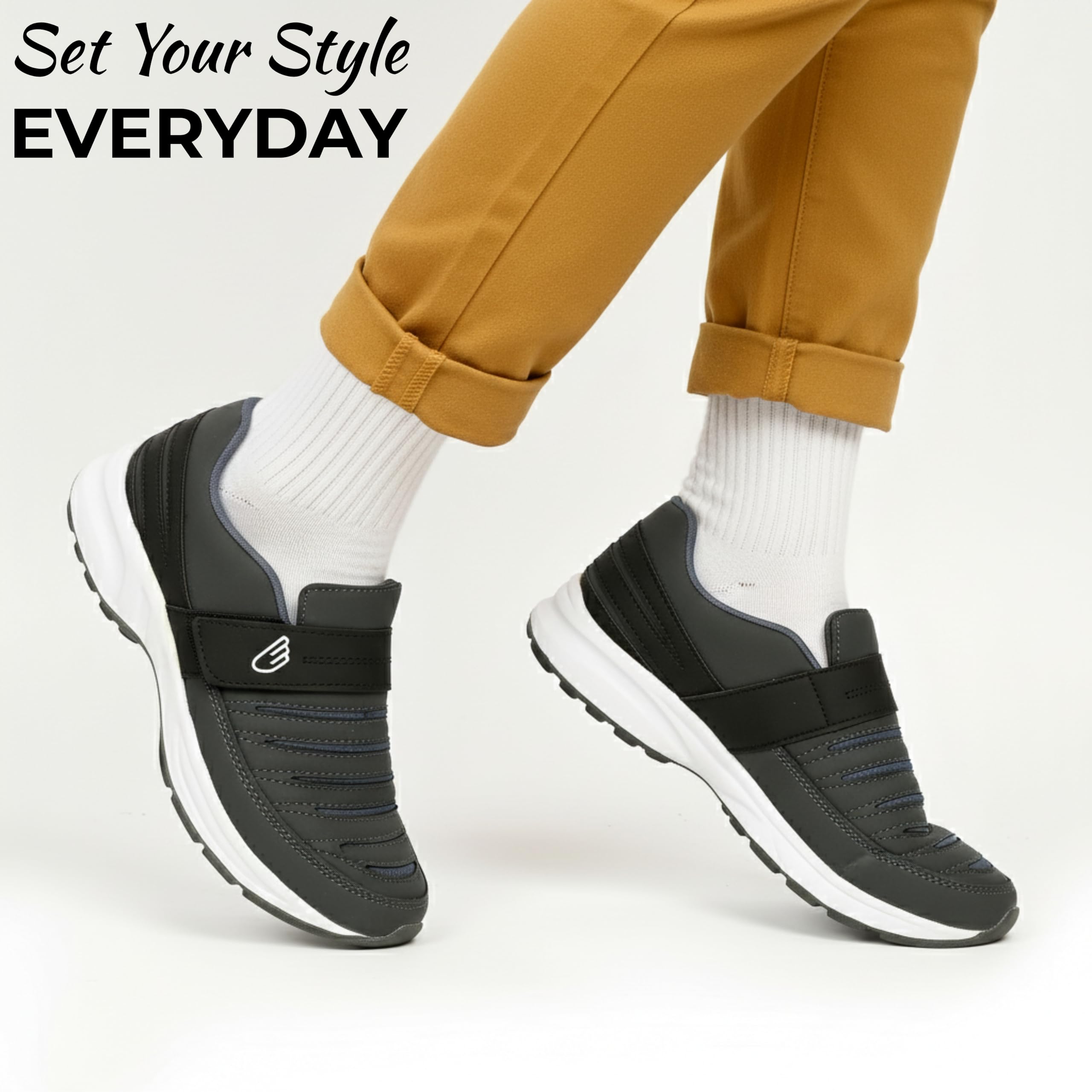 Angel Craft Zapatos de senderismo para hombre, gimnasio, trotar, correr, elegantes, zapatos deportivos para hombres, ligeros y cómodos, negro, 7 UK
