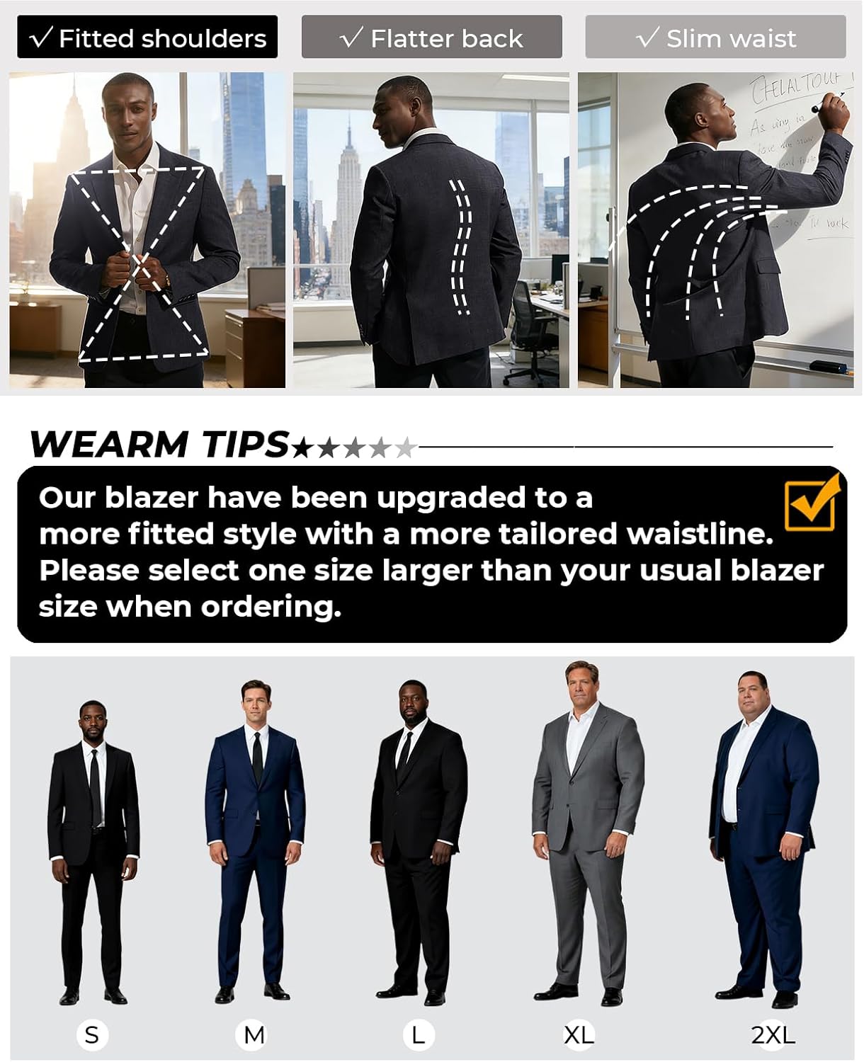 PJ PAUL JONES Mens Casual Business Sport Coat Blazer Two Buttons Slim Fit Lightweight Jacket - Image 6