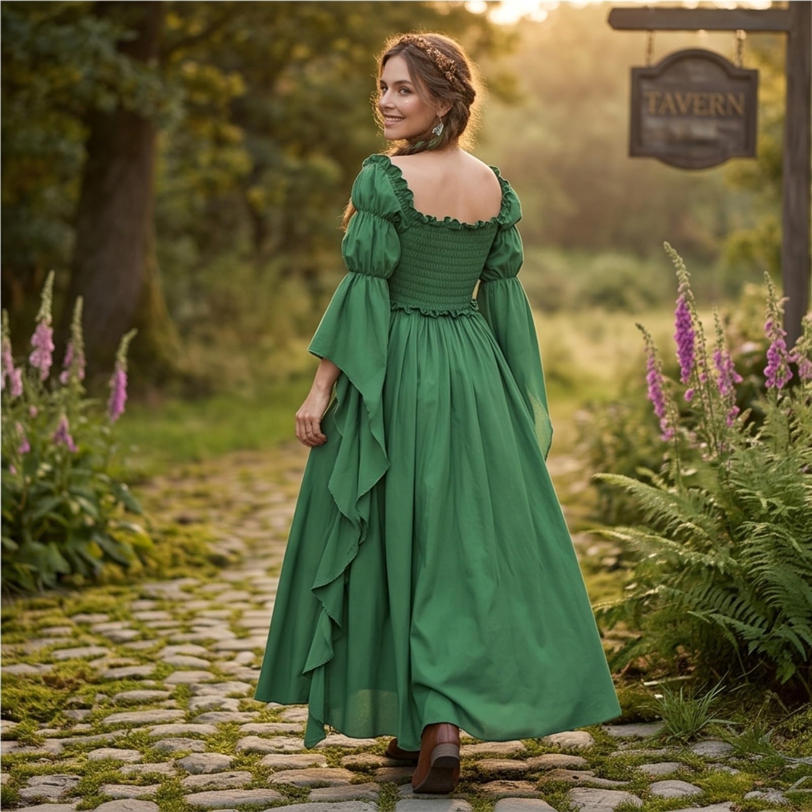 Halloween Kostüm Damen Renaissance Viktorianisches Kleid Gothic Kleid