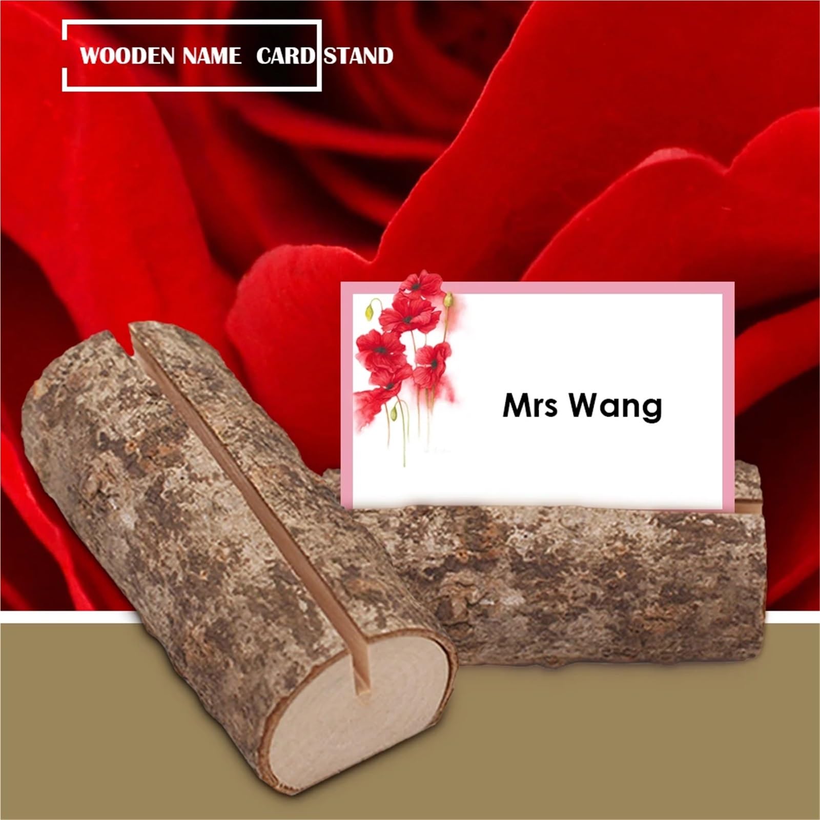 20–100 Stück Tischkartenhalter aus Holz für Hochzeit, Fototisch, Nummernständer (50 Stück)