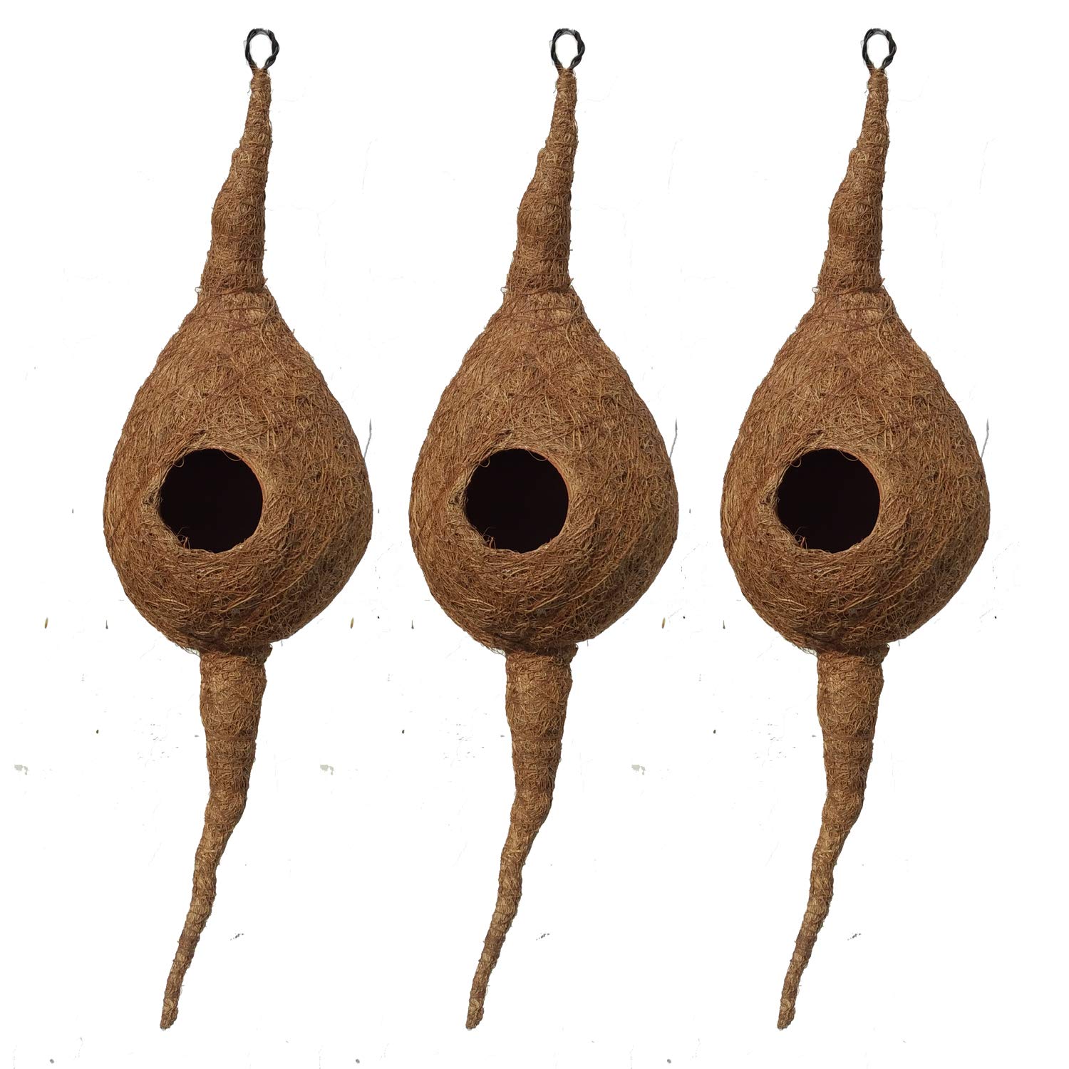 Jainsons Pet Products Teardrop Shaped Eco-Friendly Small Birds Cages Nest Hand Made Pure Natural Coco Coir Bird Hanging Nest Cage House for Indoor Out Door Balcony, Tree (pack of 3) (B08QYY5K75) Amazon Price History, Amazon Price Tracker