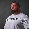 Beast - Men's T-Shirt Heavy 100% Cotton Top by Eddie Hall - Relaxed Fit Core Tee - Gifts for Men - White - Large #1