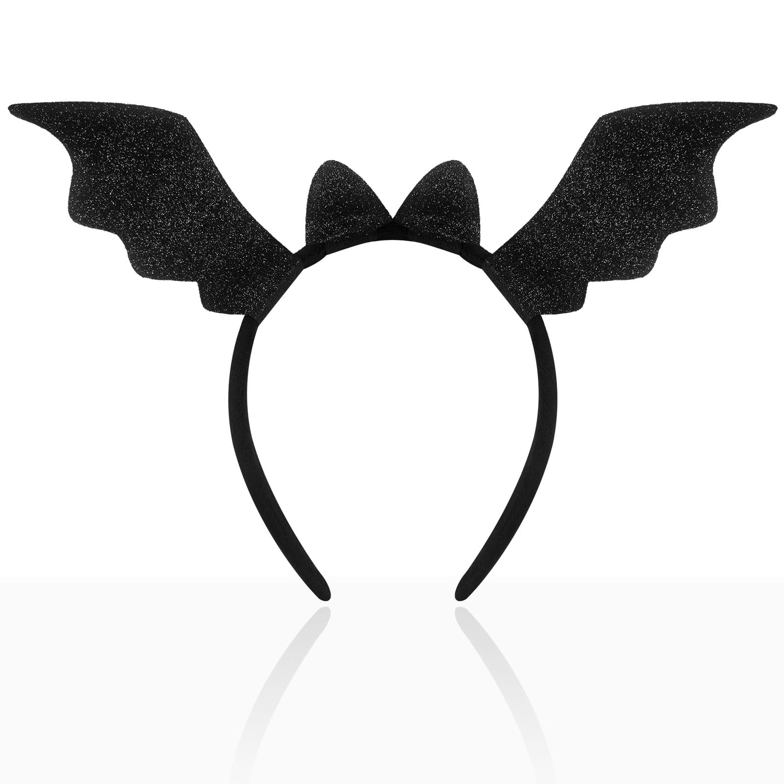 MICJLLT Halloween Bat Headband for Women,Bat Ears Headband Witch Headwear Trick or Treat Fancy Dress Costume Accessories wtih Bats Wing Shape,Halloween Headbands Adult One Size Masquerade Supplies