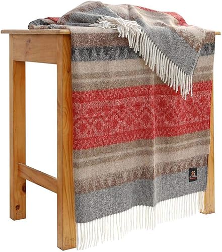 Miniatura 25 de Manta de lana de alpaca, diseño cherokee para cama, sofá, manta suave y cálida de lana de alpaca peruana, 72 x 60 pulgadas