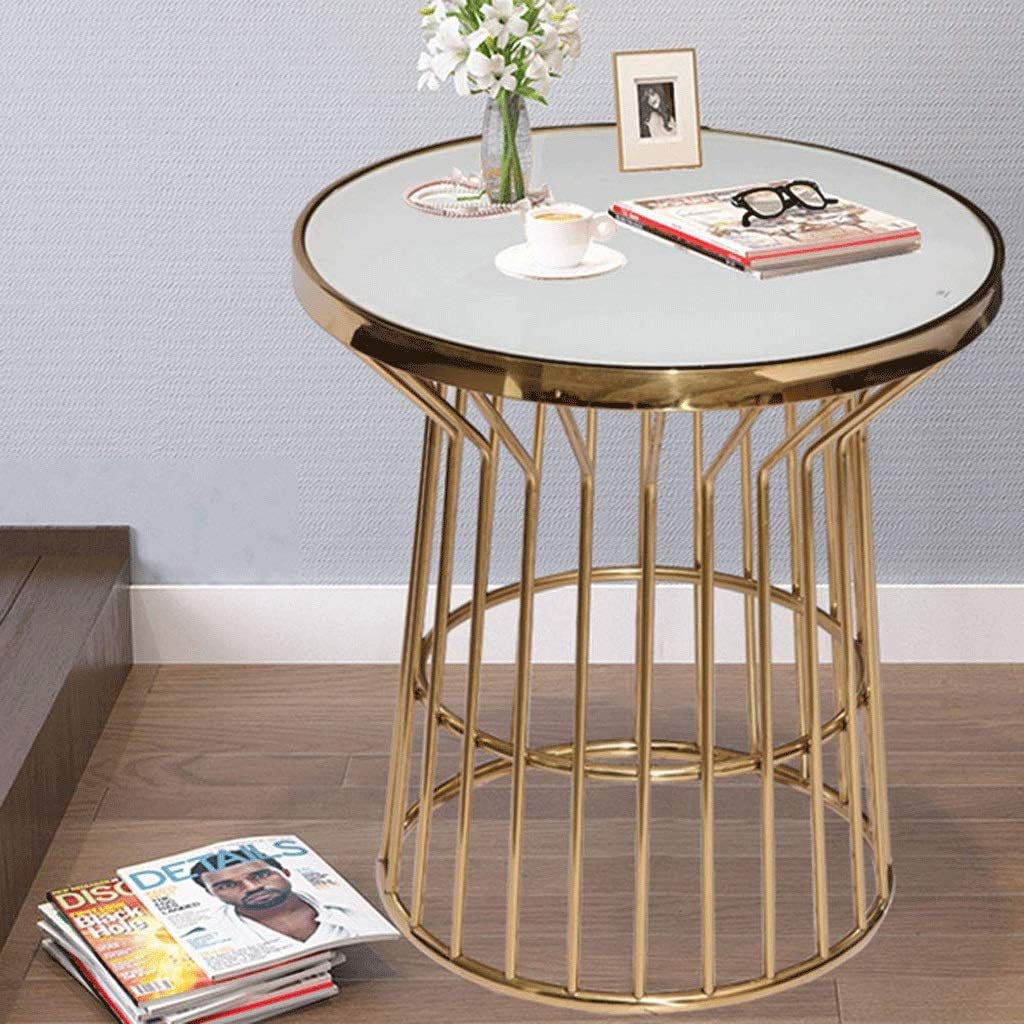 JSEIAJB Small Coffee Table-Outdoor Dining Table, Round Patio Bistro Tempered Glass Table Top with Umbrella Hole, Outside Banquet Furniture for(OneColor)