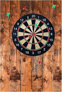 RANJIMA Holzmaserung Dartscheibe Wandschutz, Filz Dartboard-Wandschutz für Dartscheiben Selbstklebend Langlebiger Backboard Wandschutz für Dartscheiben Dart Zubehör für Schutz Dartscheibe Wand