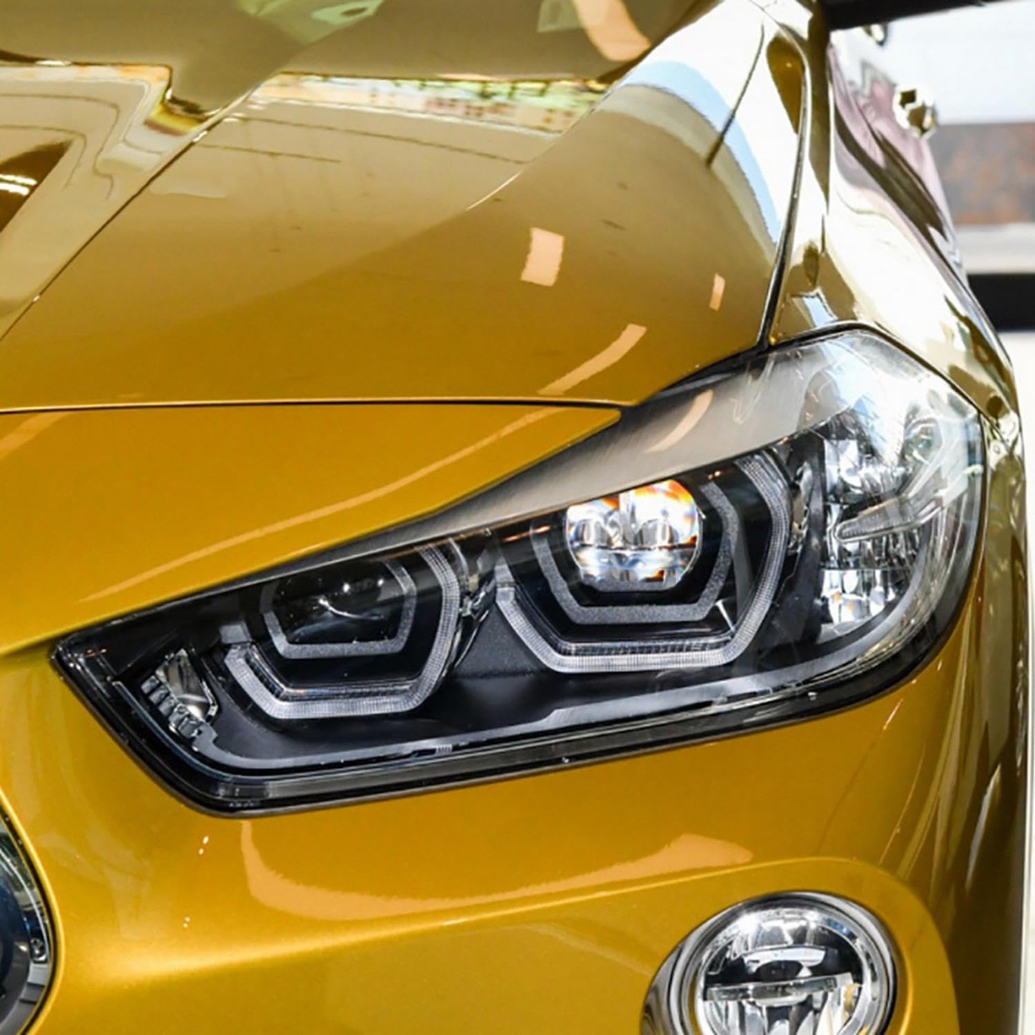 JCAKES Car Headlight Protective Film Vinyl Restoration Transparent Black TPU Sticker，for BMW F39 X2 2018-2021 Accessories