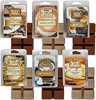 Vista 1 de Coffee House Scented Wax Melts, 6 Pack – USA Made – Wax Cubes for Wax Melt Warmer, Coffee Variety Pack - Coconut, Maple Latte, Hazelnut, Hot